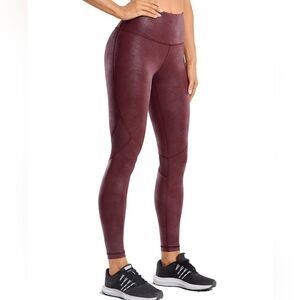 Red Metallic Foil Legging